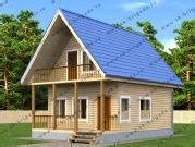 Садовый домик 6х6 из бруса с мансардой и верандой — проект и цена