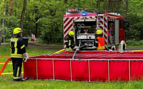 Waldbrandübung am Freizeitzentrum in Münster Freiwillige Feuerwehr