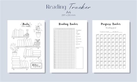 Premium Vector Book Reading Tracker Vector Illustration