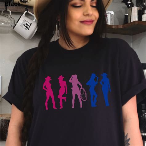 Coastal Cowgirl Bisexual Pride Shirt Western LGBTQIA Western Bi Sexual Pride Cowgirl Lesbian