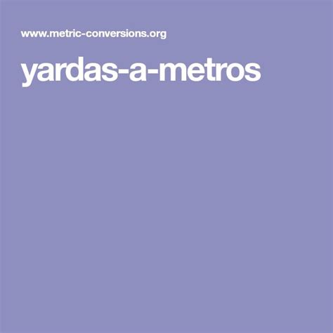 yardas a metros Yardas Conversión