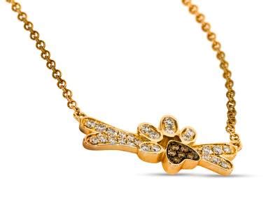 14K Honey Gold Necklace Nude Diamonds Chocolate Diamonds YRJF 27 Le Vian