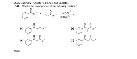 Solved Study Question ﻿chapter 14 Enols And Enolates14a