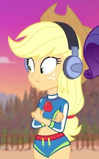 1675640 Applejack Bikini Clothes Cropped Crossed Arms Equestria