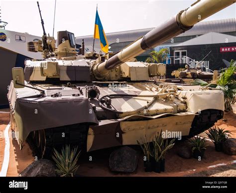 Ukraine Army Bm Oplott 84 Tank In Idex 2011 Military Exibition Stock