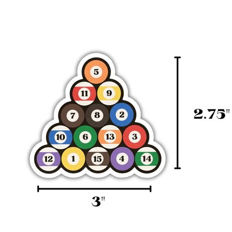 Pool Ball Sticker Rack Of Pool Balls Billiards Balls Vintage