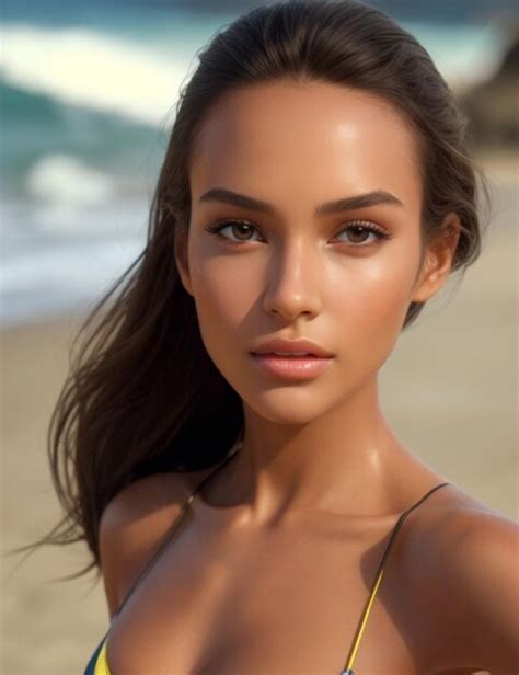 Bella Joven Sexy En Bikini En La Playa Foto Premium