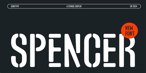 spencer stencil font