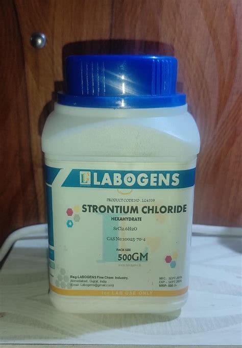 LABOGENS STRONTIUM CHLORIDE HEXAHDRATE 500GM Assay Min 98 SrCl2