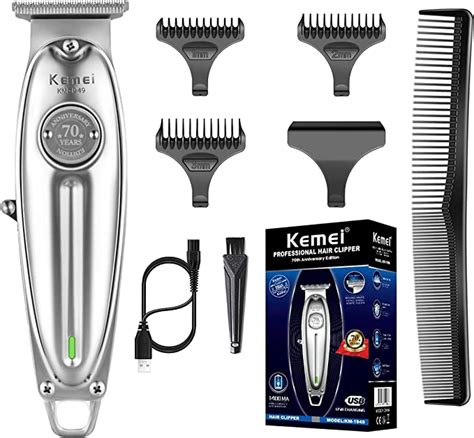 Kemei Professional Beard Hair Trimmer For Men Cordless T Blade