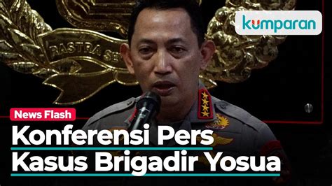 Konferensi Pers Kapolri Sampaikan Perkembangan Kasus Kematian Brigadir