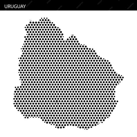Premium Vector | Detailed map outline of Uruguay showcasing geographic