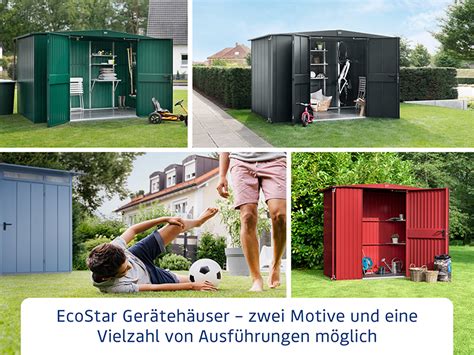 Ecostar Gerätehaus Trend S Typ 2 Grau Aluminum 1 flg OSB24