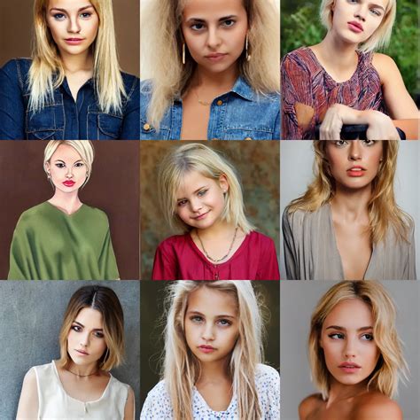 Girl Blonde Hair Low Cut Blouse Portrait Stable Diffusion OpenArt