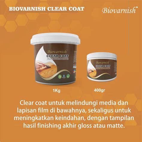 Jual Plitur Kayu Transarant Biovarnish Clear Coat Waterbased Pernis