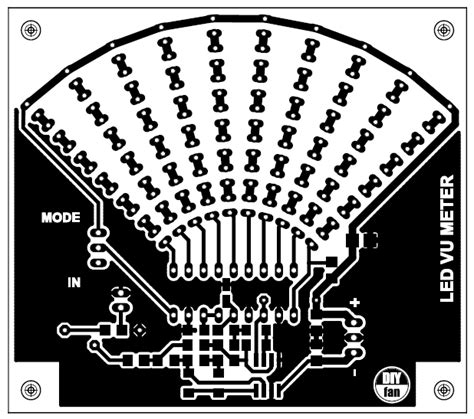 40 Led Vu Meter Circuit With Pcb Layout Make Best