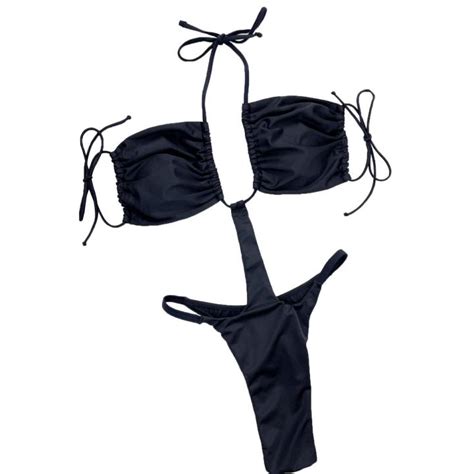 Bikini Bodysuit Eye Catching Women Y One Piece Halter Swimsuit Daraz Pk