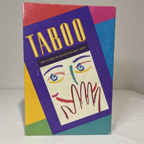 Vintage 1989 Taboo Board Game The Game Of Unspeakable Fun Complete