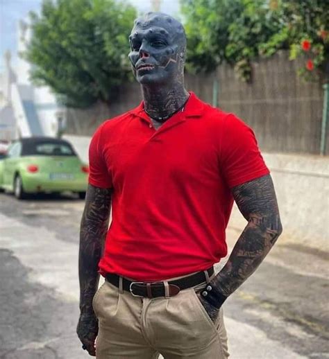 A Man Has Transformed Himself Into A Black Alien In How To