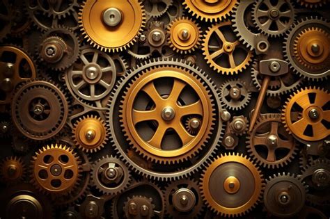 Premium Photo Abstract Mechanical Gears Background