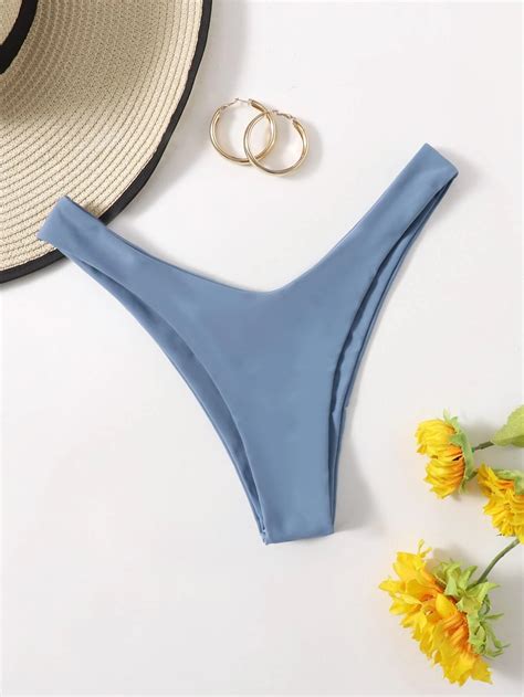 Bragas Bikini Cortadas Altas Neblina Azul Yaxa Store