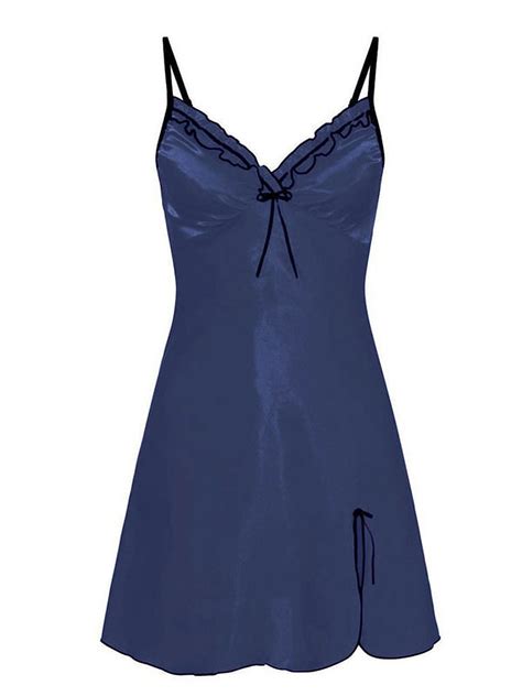 Yolossia Womens Satin Silk Pajamas Sleepwear Babydoll Lingerie Sling Nightie Dress Walmart
