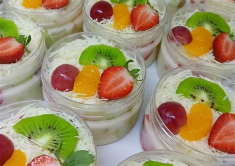 Resep Salad Buah Creamy Tidak Mudah Berair Cocok U Jualan Oleh Ambu