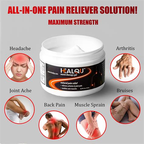 Joint And Muscle Pain Relief Cream 8oz Natural Warm Pain Relief Therapy Gel For Arthritis