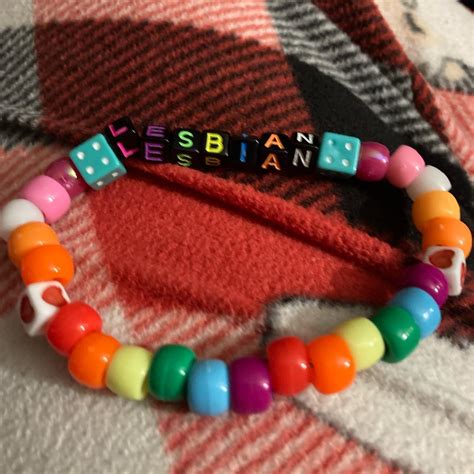 LGBTQ Lesbian Kandi Bracelet Kandi Lesbian Wlw Depop