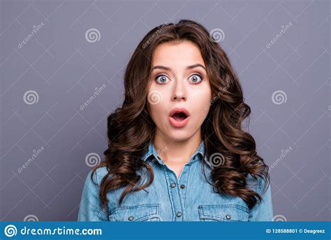 Crazy Day Portrait Of Terrified Stylish Nice Cute Adorable Love Stock