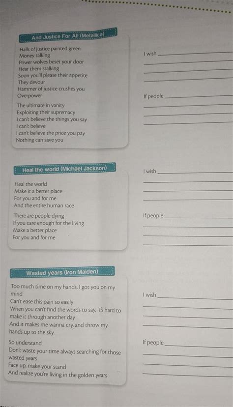 For Each Of These Song Fragments Write Two Sentences - Cna expansion2 unit5 hw"For each of these song fragments, write two ...