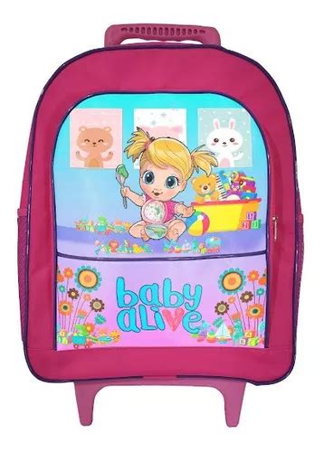 Mochila Baby Alive De Rodinhas Infantil Escolar Grande Frete grátis