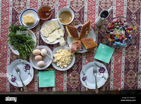 Breakfast In Armenia Stock Photo Alamy