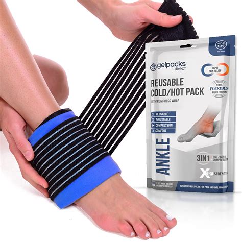 Ankle Ice Pack Wrap For Sports Injuries Hot Cold Gel Pack For Pain Relief Microwavable Heat