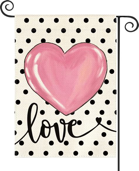 Amazon Avoin Colorlife Valentines Day Polka Dot Garden Flag X