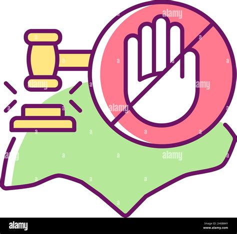 Fines And Prohibitions Rgb Color Icon Stock Vector Image And Art Alamy