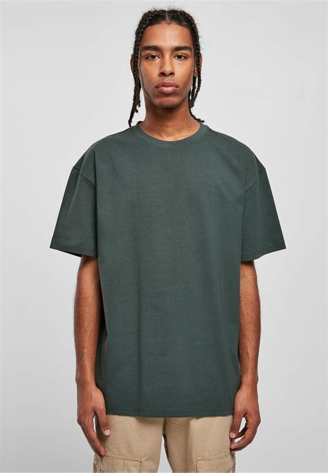 Urban Classics Heavy T Shirt Basic Bottlegreen Dunkelgrün Zalando De