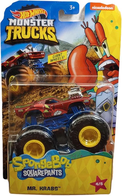 Hot Wheels Monster Trucks Spongebob Squarepants Mr Krabs Amazon Ca Toys Games