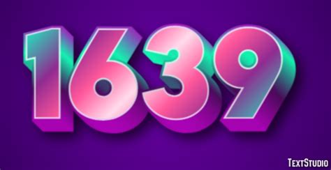 1639 Text Effect and Logo Design Number