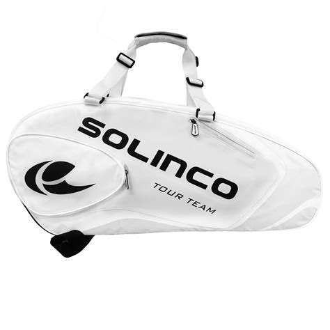 Solinco Pack Tour Racquet Bag Whiteout White Taschen Thermobag