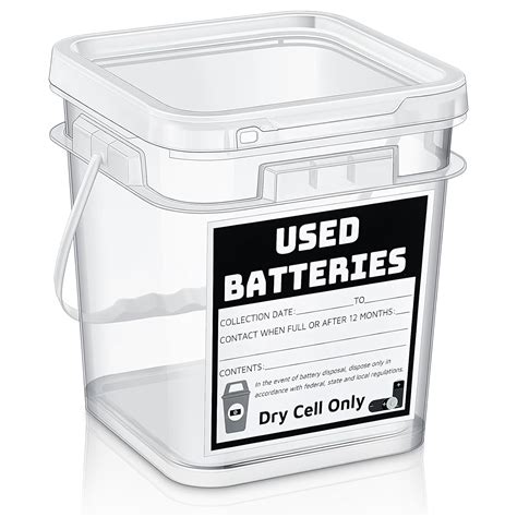 amazoncom baderke battery disposal container dry cell battery storage
