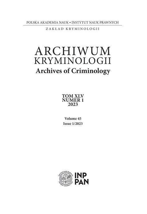 Publikacje pracowników Katedry Kryminologii i Kryminalistyki Katedra