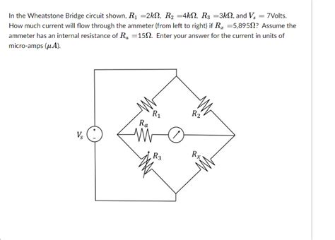 Solved In The Wheatstone Bridge Circuit Shown Chegg