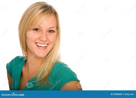 Happy Blonde Woman Smiling Stock Image Image Of Happy
