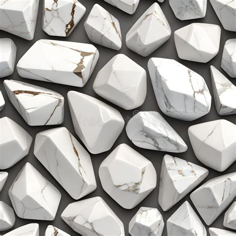 White Howlite Texture Background Pattern Ai Illustration Stock