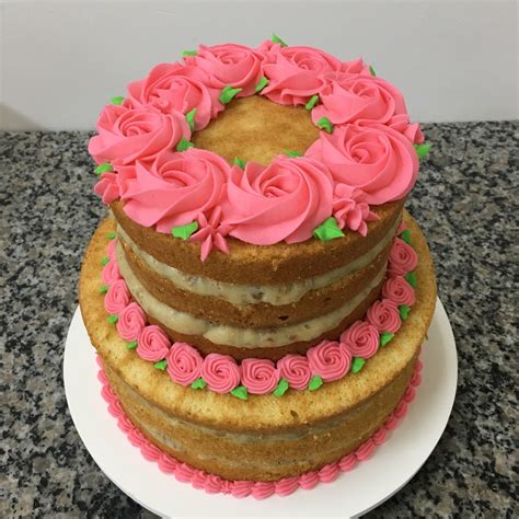 Bolo Naked Cake Flores Buttercream Elo Produtos Especiais