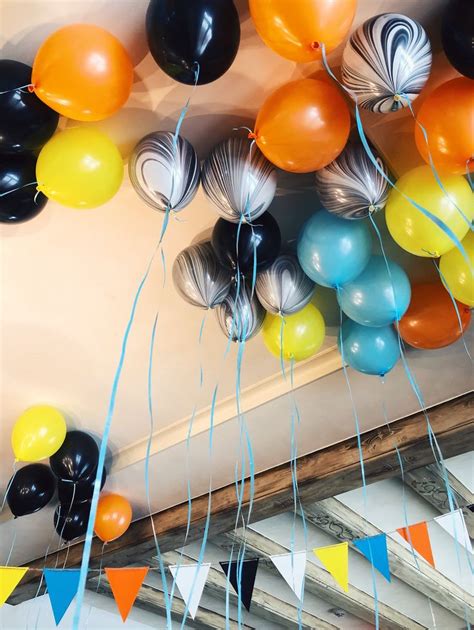 Флажки и воздушные шарики марбл для детского Дня рождения | День ...