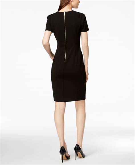 Calvin Klein Seamed Scuba Crepe Sheath Dress Macys