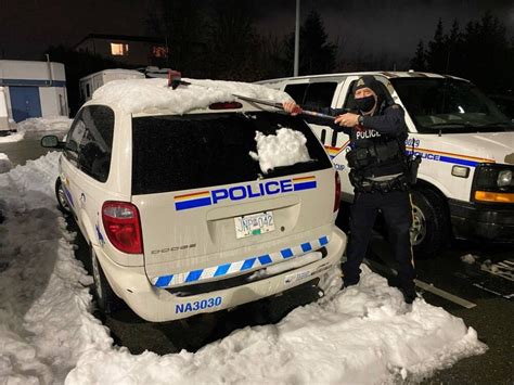 Nanaimo Rcmp Crack Down On Rolling Snow Forts Snow Covered Vehicles