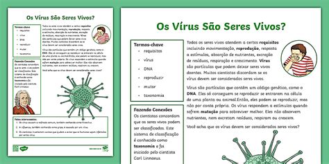 Seres Vivos E Virus - Os vírus são seres vivos? (teacher made) - Twinkl